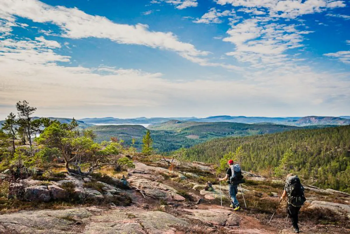 The High Coast Trail runs through spectacular scenery