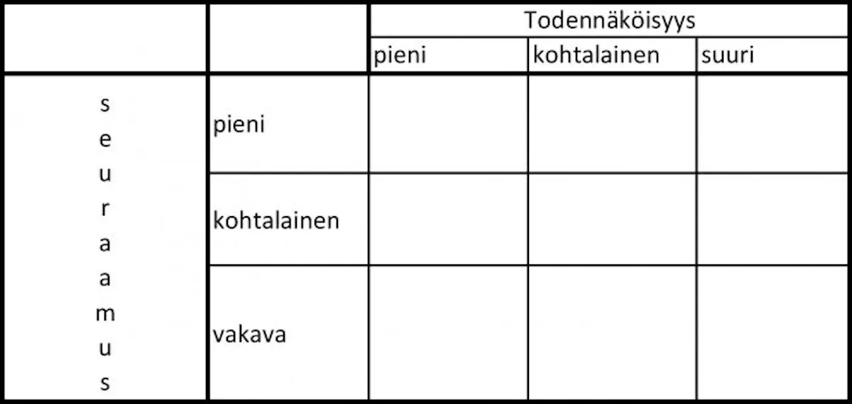 Risk management matrix