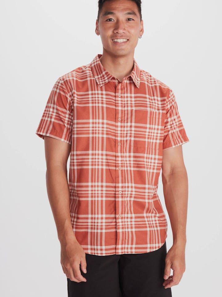 Marmot Men's Aerobora Novelty SS Punainen / Valkoinen 04