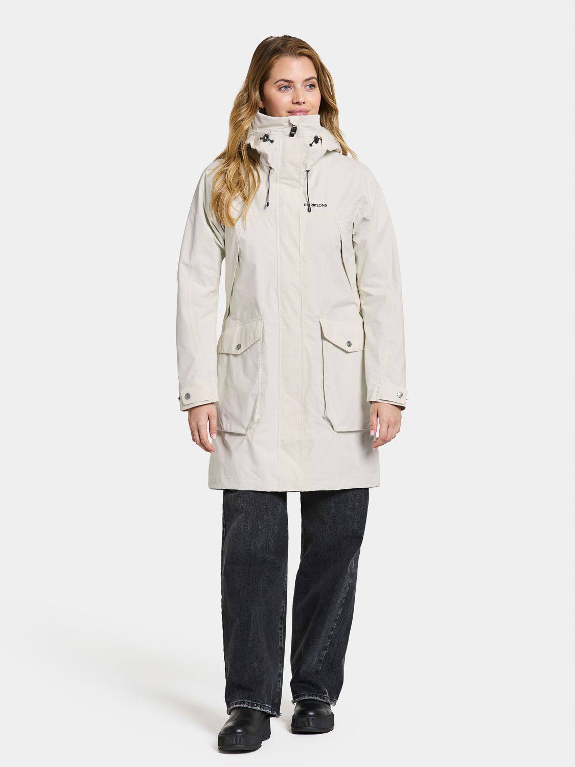 Didriksons Women's Thelma 10 Parka Valkoinen 04