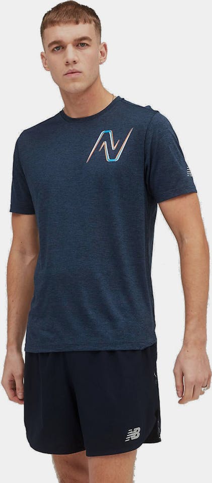 New Balance Graphic Impact Run SS Dark blue 01