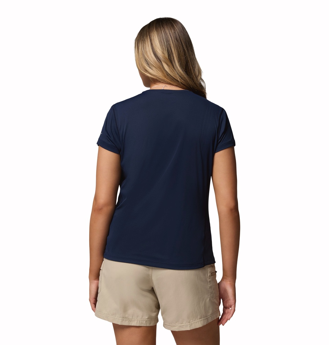 Columbia Women's Zero Rules Light Tee Collegiate Navy, Dark Mountain 04