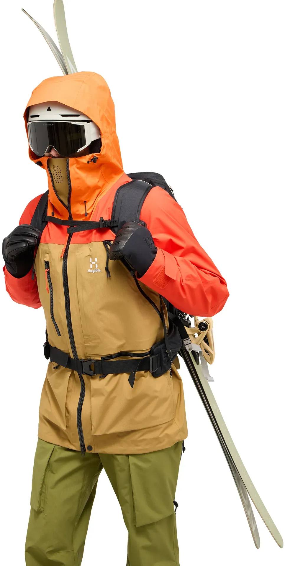 Haglöfs Vassi GTX Pro Jacket Men Cinnamon Brown/Habanero 04