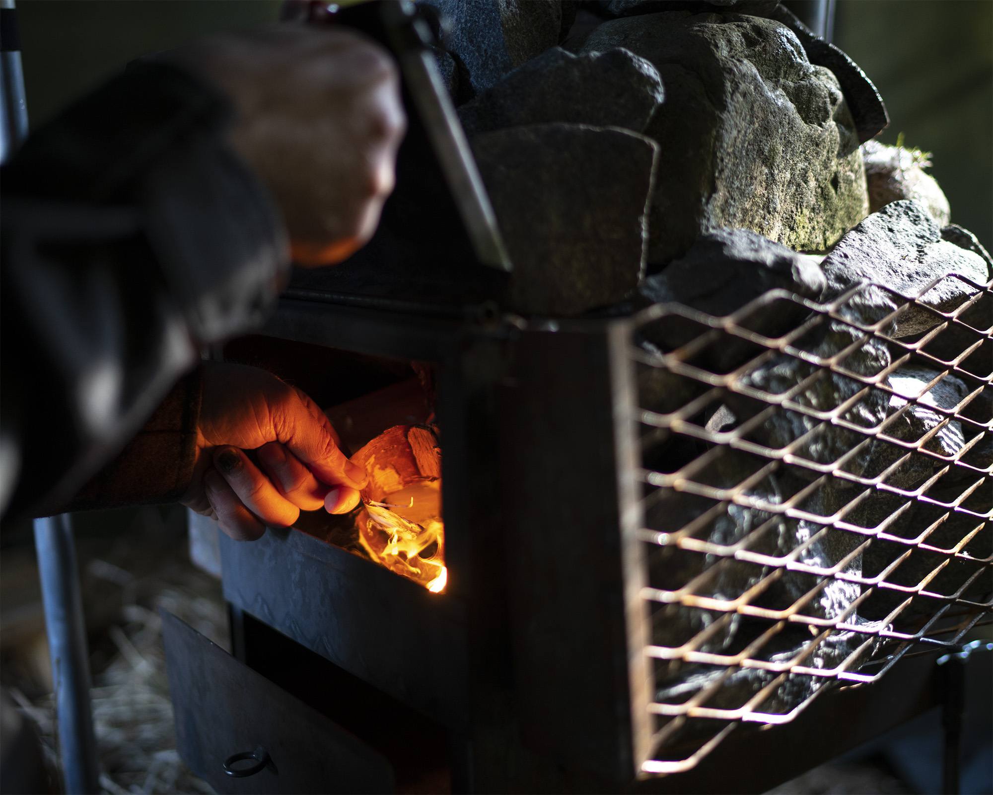 Savotta Tent stove for Sauna (incl. rock holders)  05