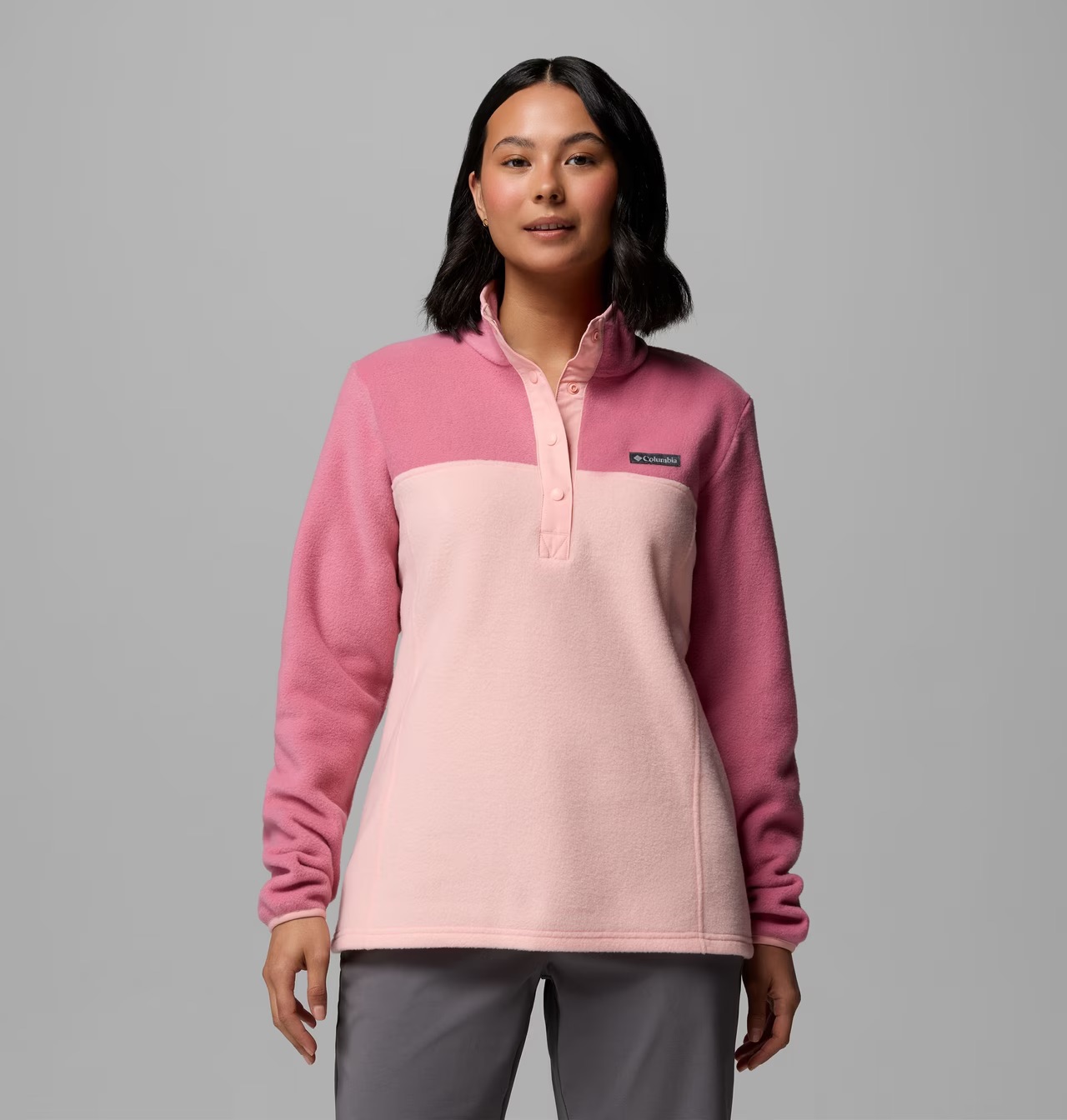 Columbia Women's Benton Springs Half Snap Pullover Fleece II Pink Sand, Rosette 05
