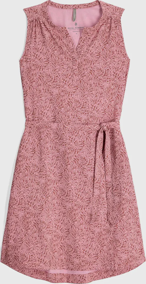 Royal Robbins Women's Spotless Traveler Tank Dress Mahogany Braken Print 03