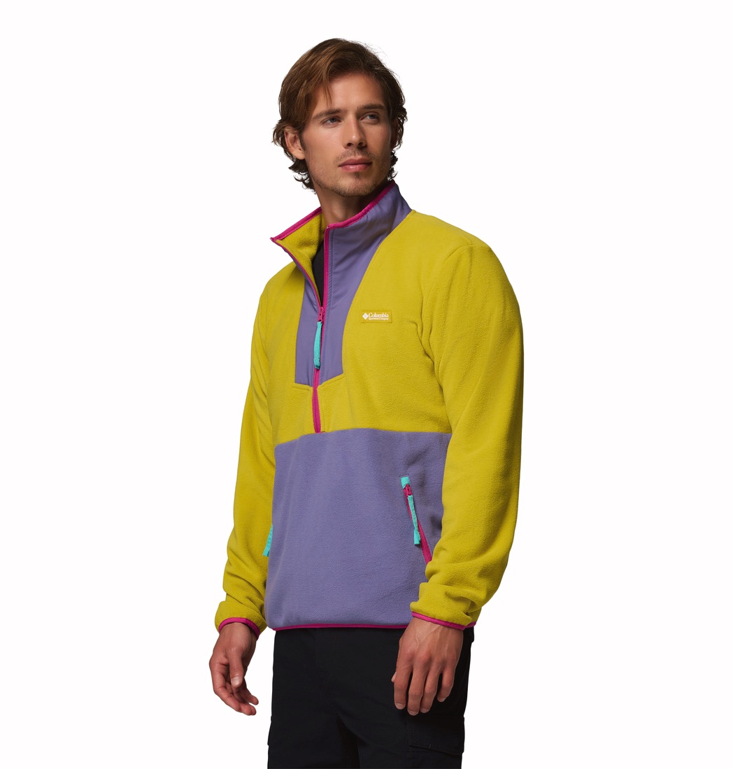 Columbia Men's Sequoia Grove Half Zip Fleece Antique Moss, Mossy Green, Gre 02