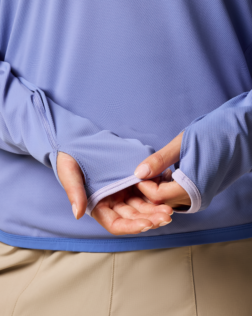 Cotopaxi Women's Sombra Sun Hoodie Aster 04