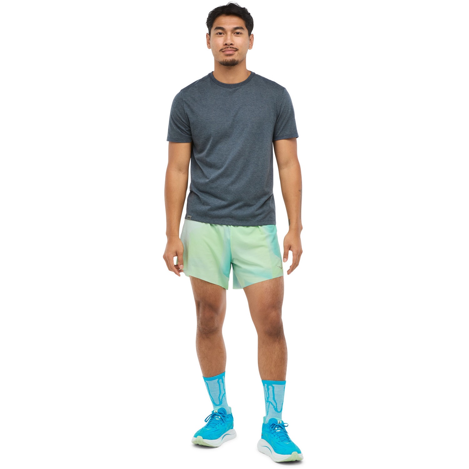 Hoka Men's Run Tech Short Sleeve Navy 03
