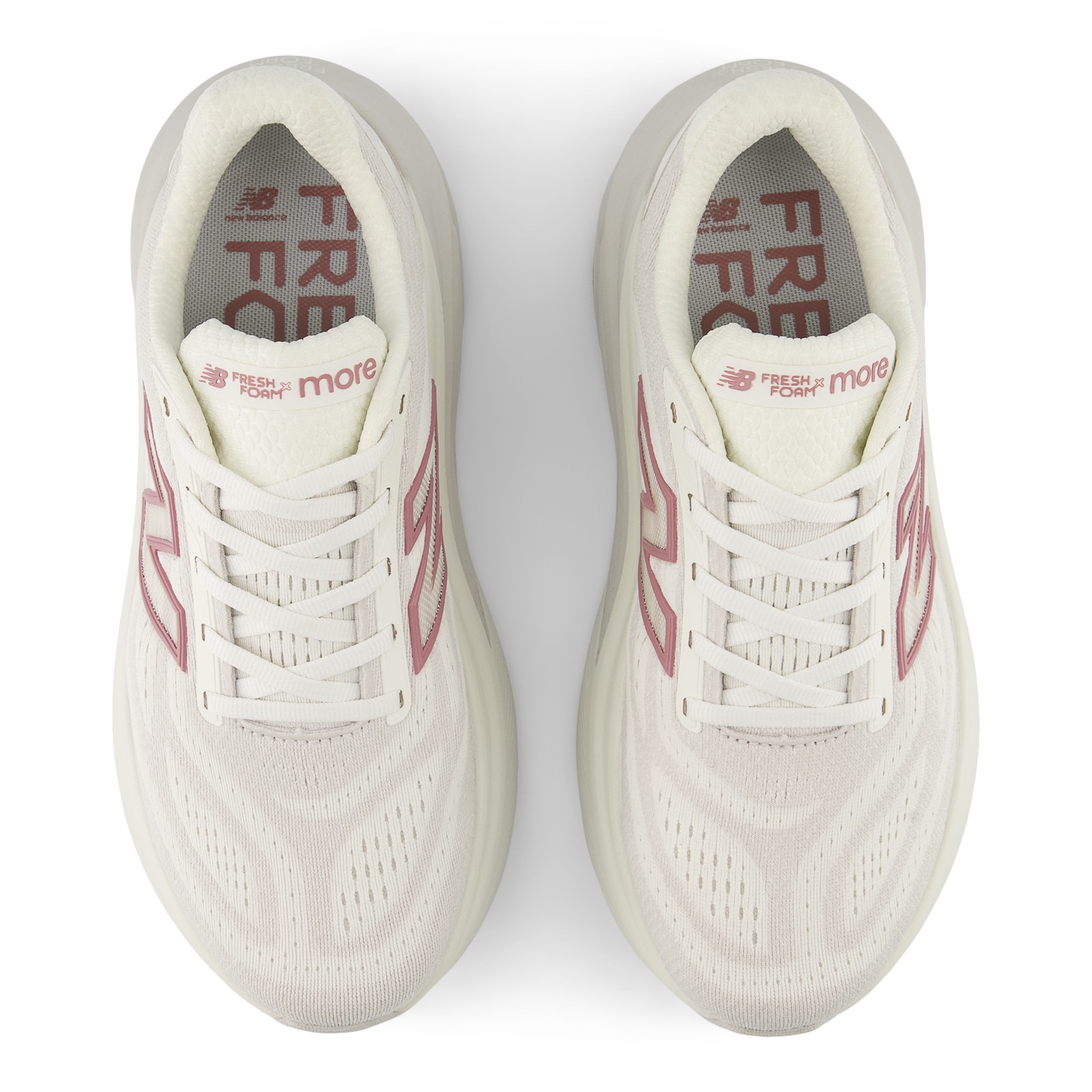 New Balance Women's Fresh Foam More V6 Sea Salt / Rosewood / Grey mat 03