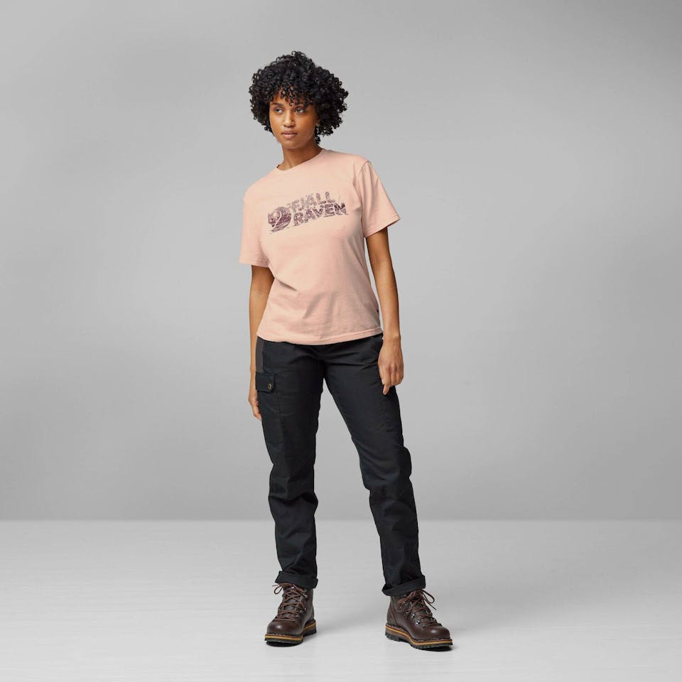 Fjällräven Women's Lush Logo Tee Pink Rose 03