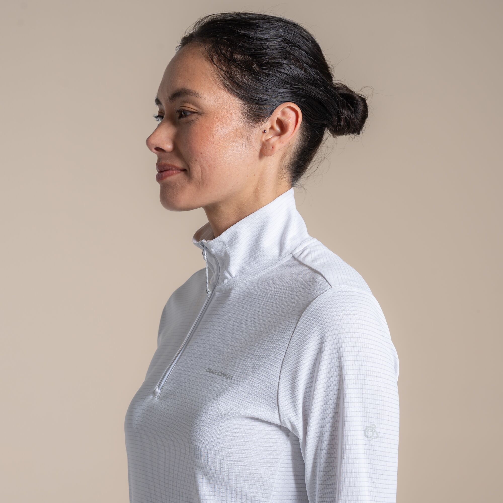 Craghoppers Women's Solarshield+ Half Zip Top White 05