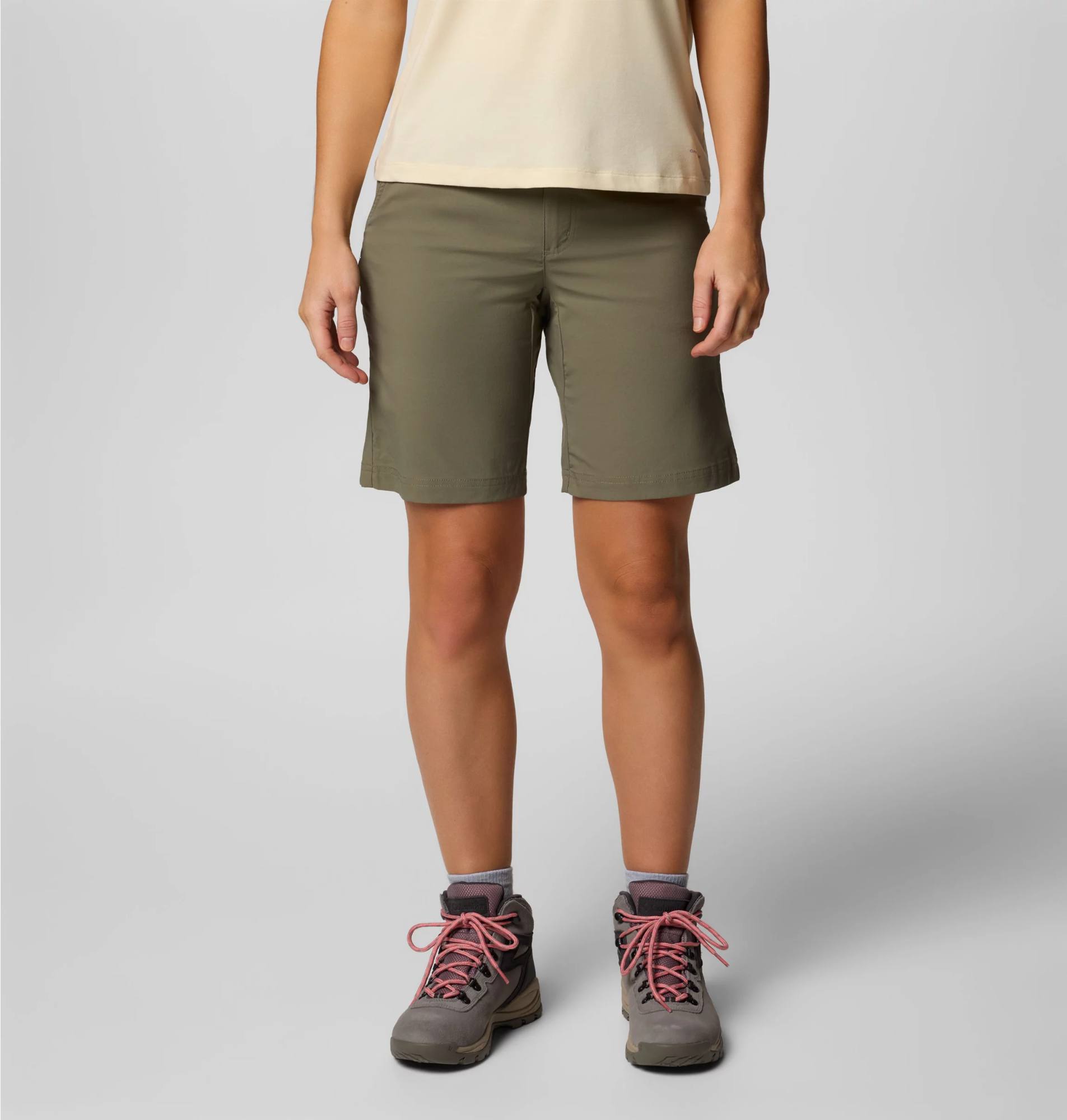 Columbia Women's Leslie Falls Long Hiking Shorts II Stone Green 05