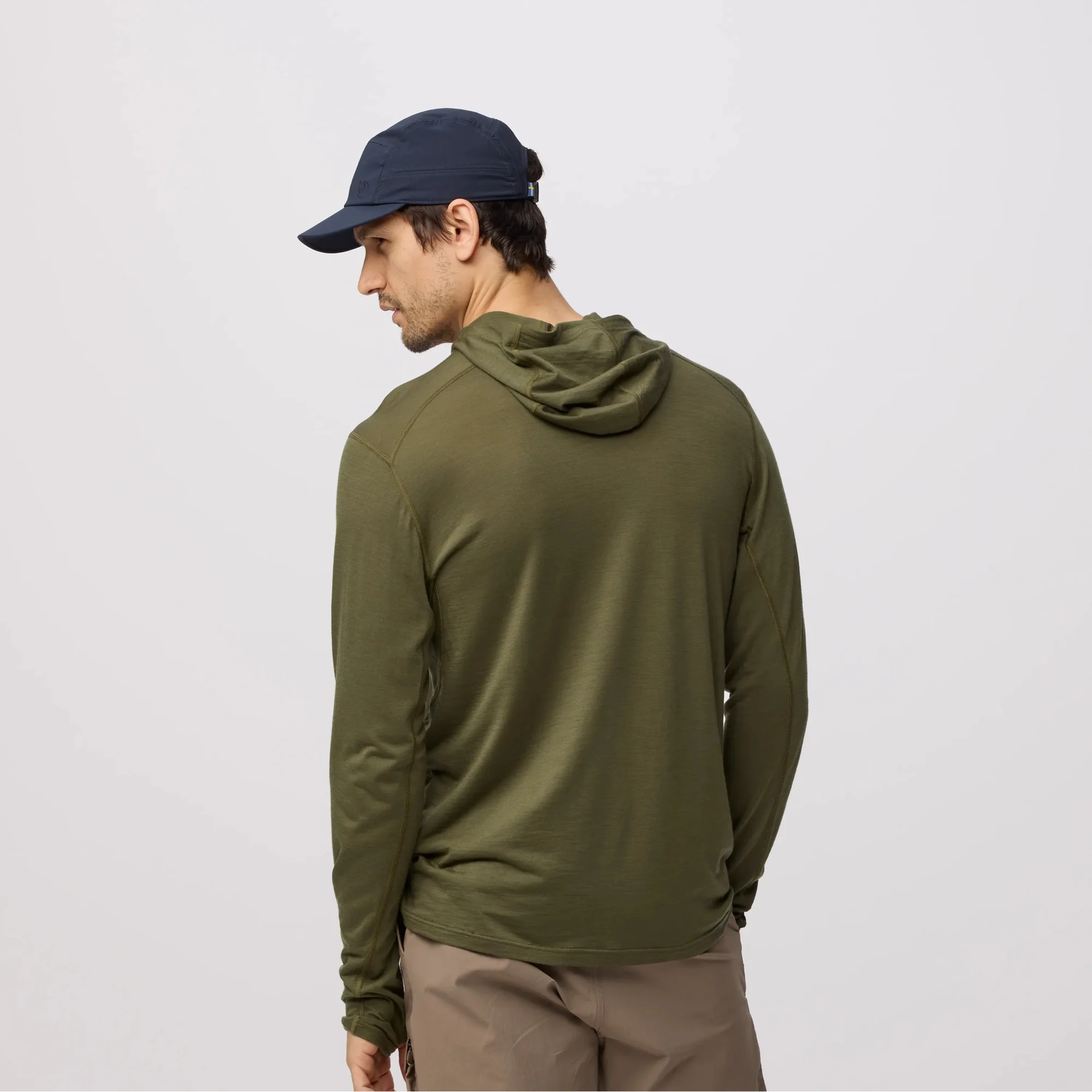 Fjällräven Men's Abisko Wool Hoodie Laurel Green 04