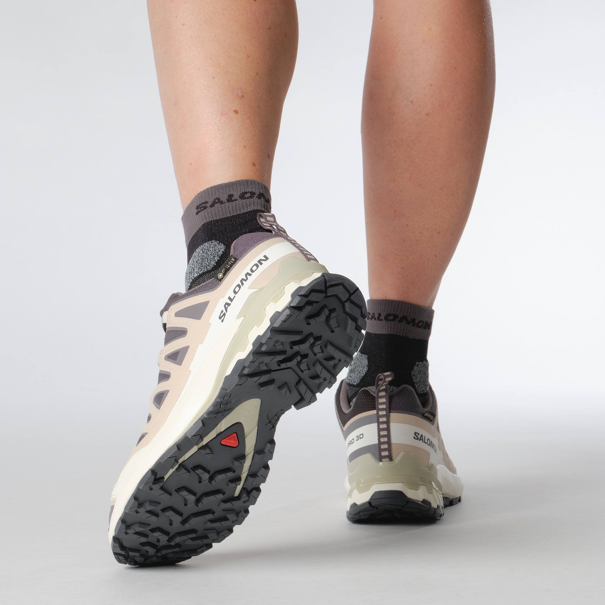 Salomon Women's Xa Pro 3d V9 GTX Nine Iron/Oxford Tan/Alfalfa 04