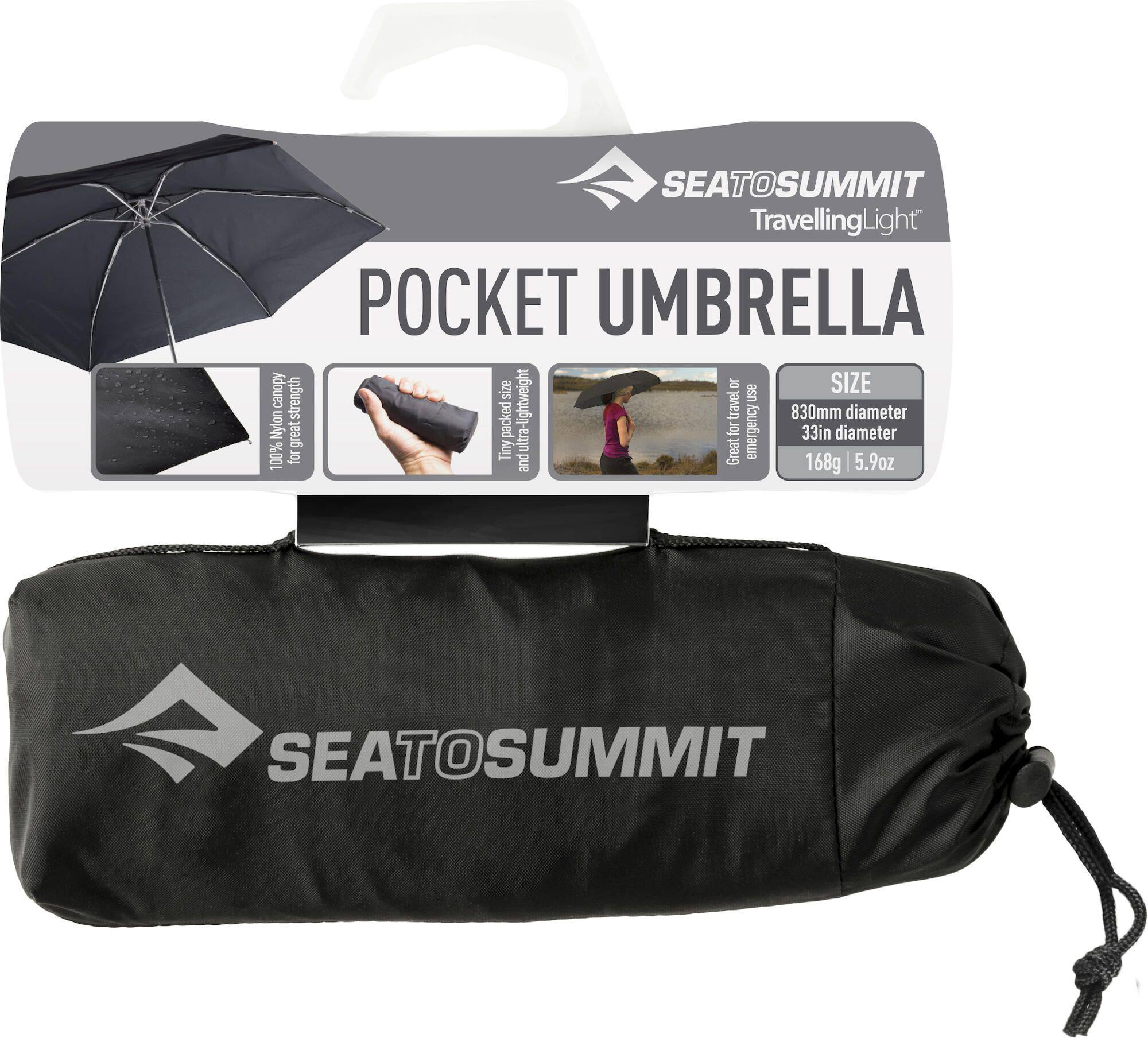 Sea To Summit Travellight Pocket Umbrella Black 02