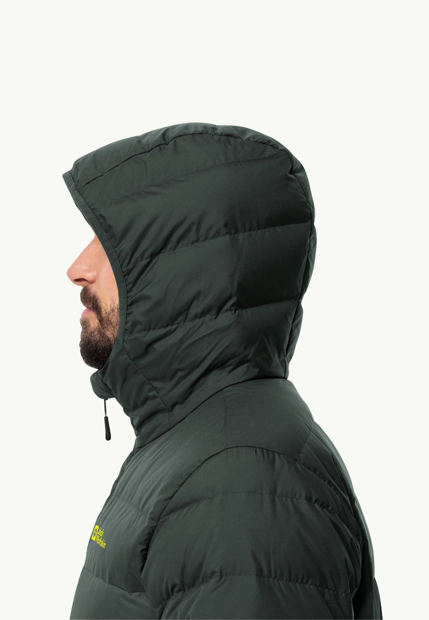 Jack Wolfskin Men's Ather Down Hoody - Miesten untuvatakki Black Olive 06