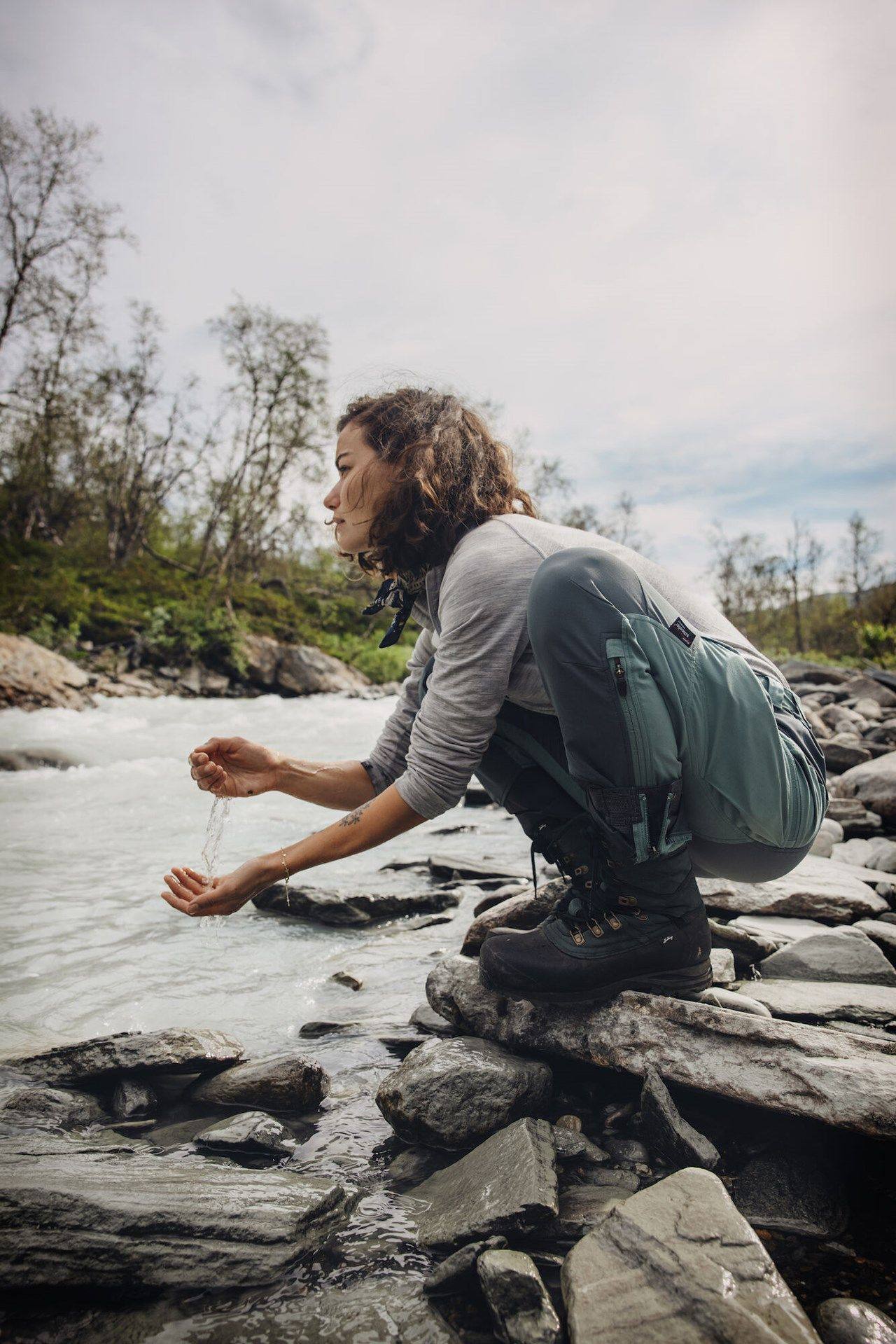 Lundhags Lundhags Women's Tived Stretch Hybrid Jacket ja Makke Pants Rust 18