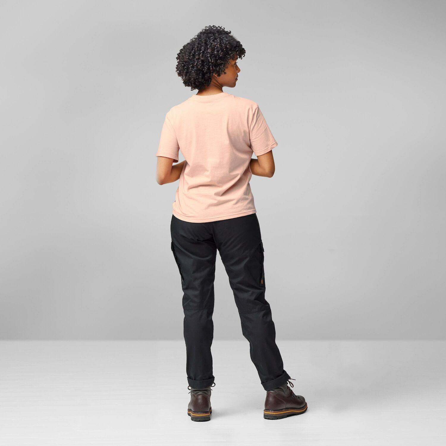 Fjällräven Women's Lush Logo Tee Pink Rose 04