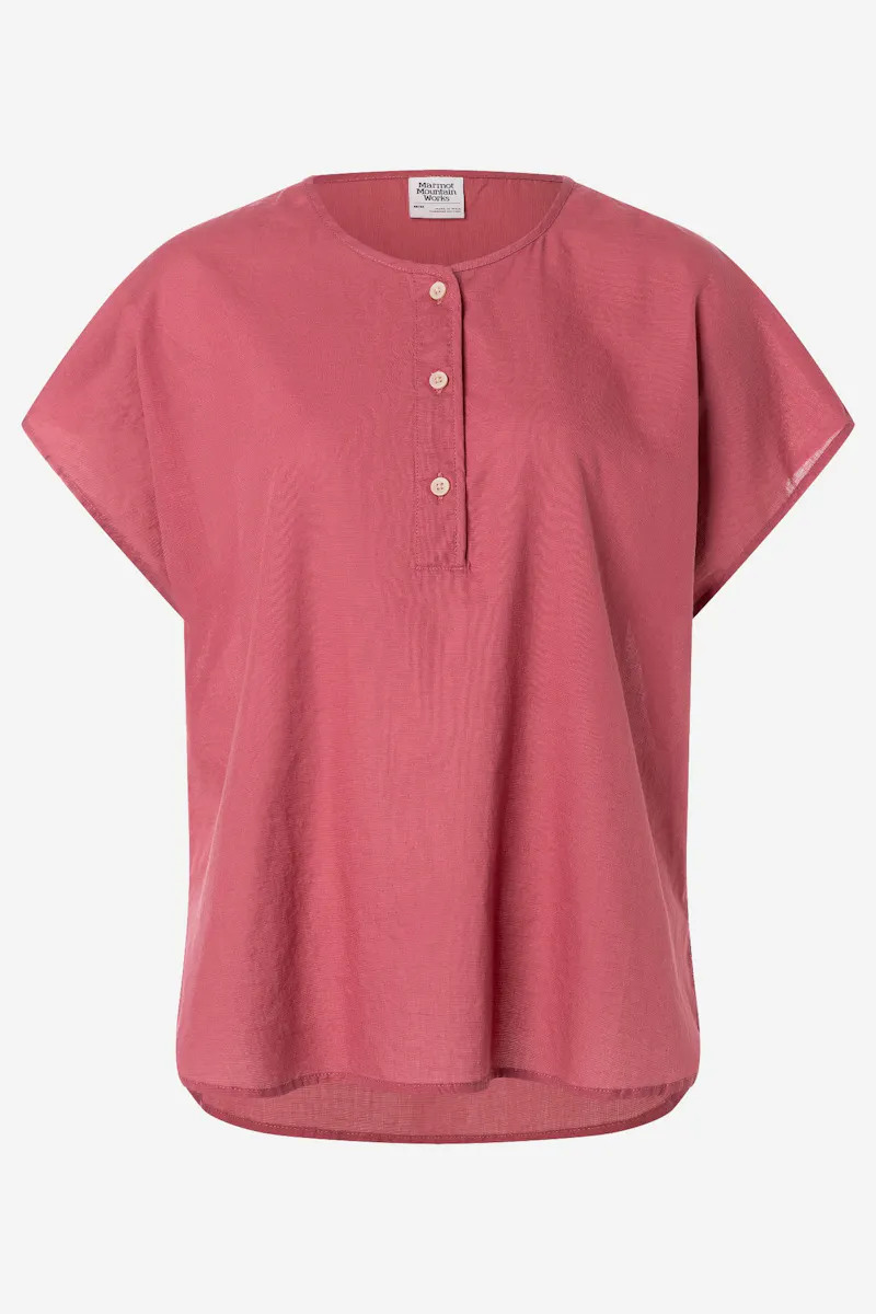 Женская рубашка Rhea Henley с коротким рукавом