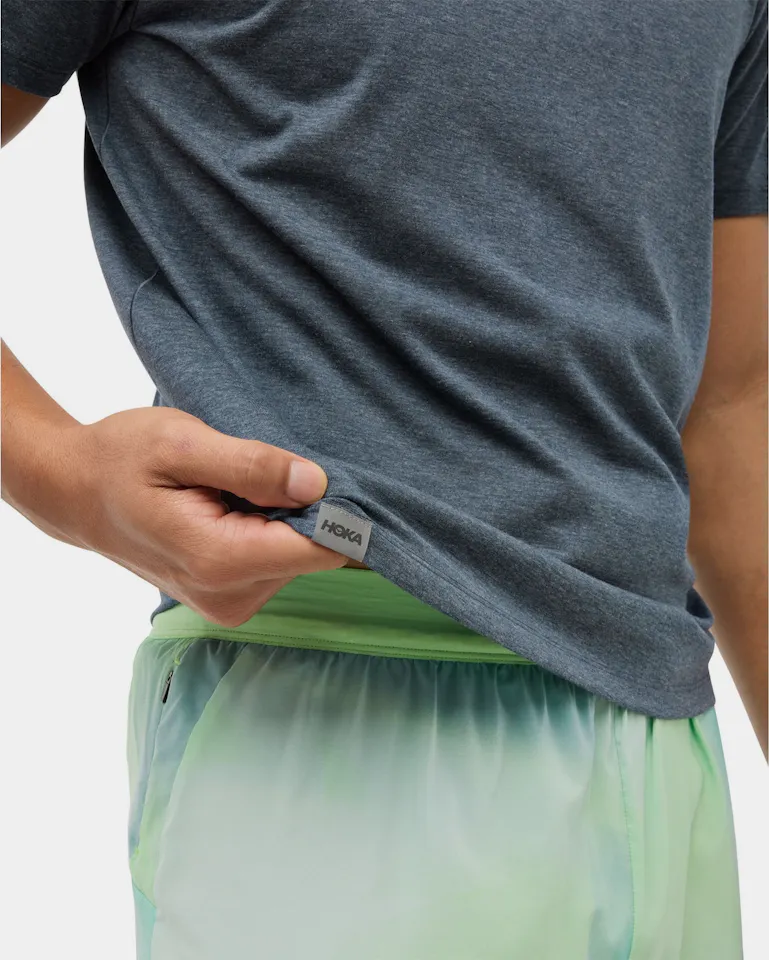 Hoka Men's Run Tech Short Sleeve Navy 04