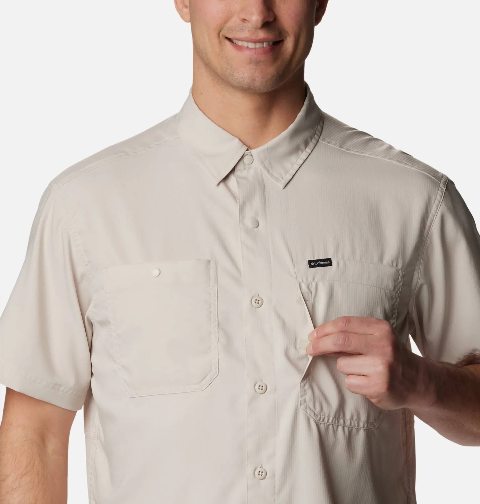 Columbia Men's Silver Ridge Utility Lite Short Sleeve Stone 03