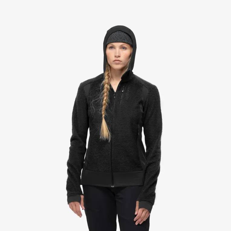 Norrøna Women's Falketind Alpha 120 Zip Hood Caviar 03