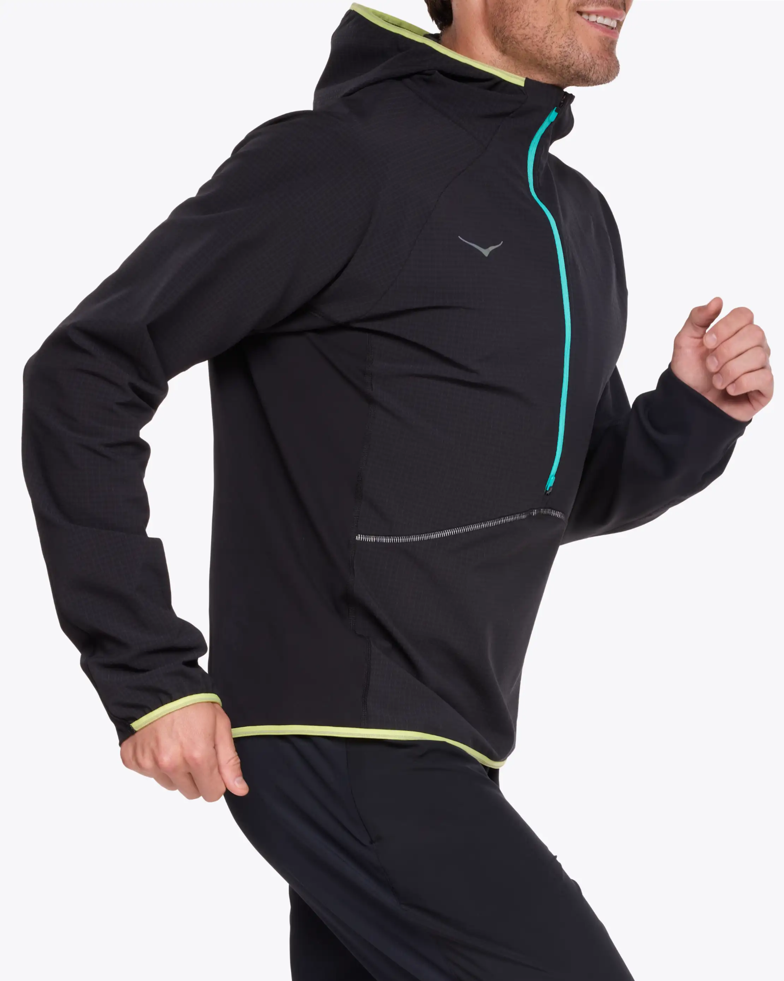 Hoka Men's Skyglow Half Zip Black 05