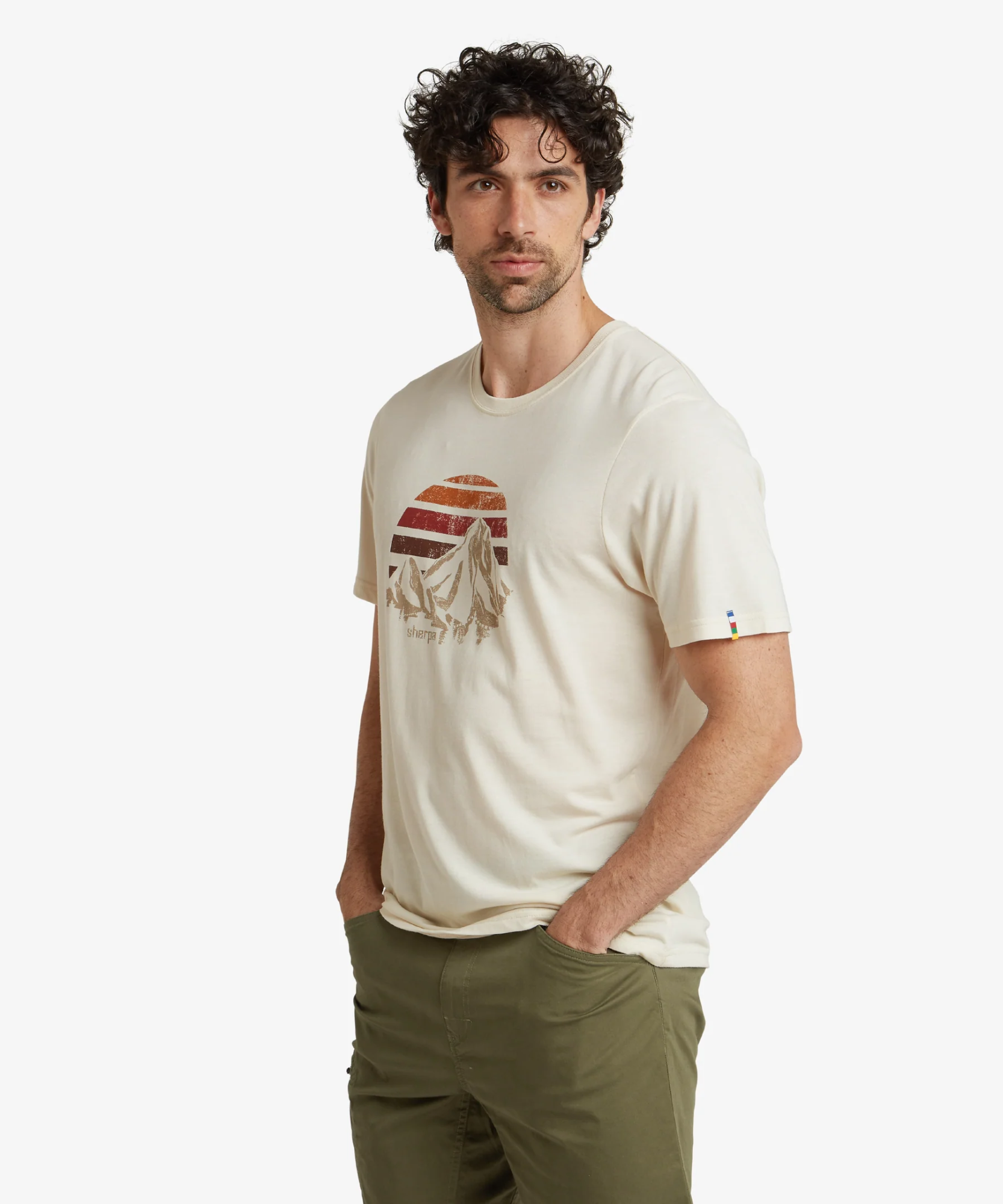 Sherpa Men's Bali Retro Sunset Tee Off-White 04