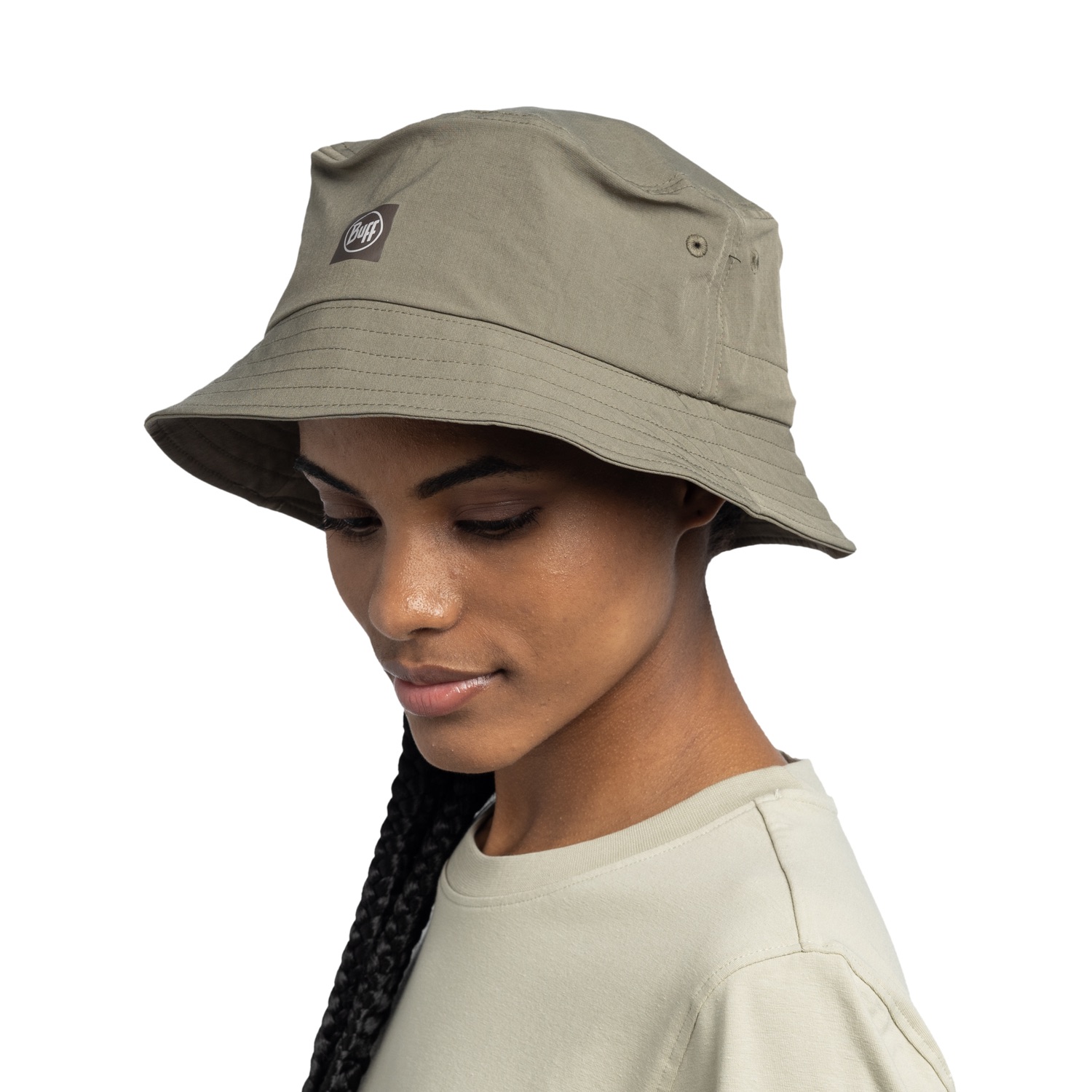 Buff Adventure Bucket Hat Solid Tundra Khaki  04