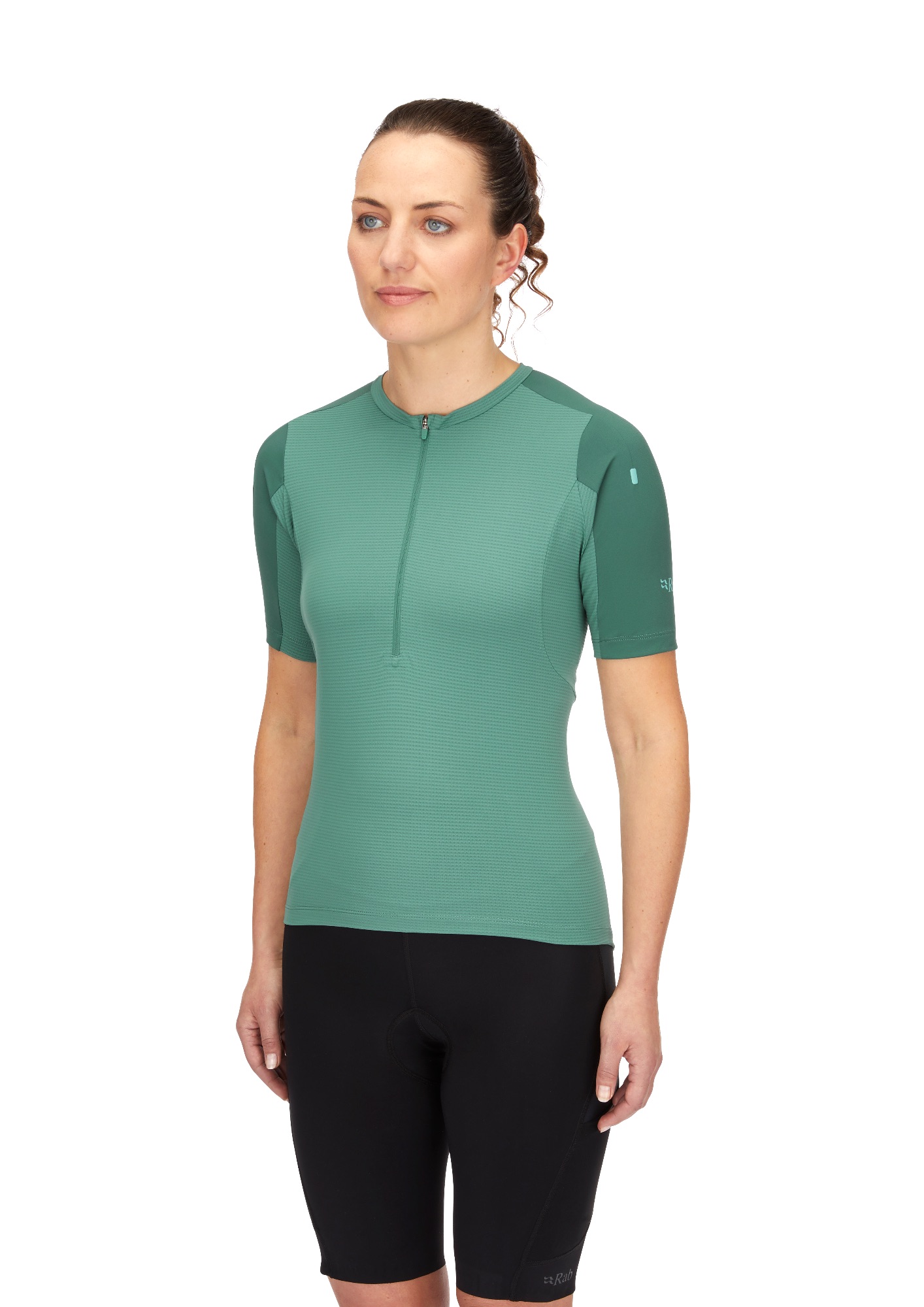 Rab Women's Cinder Tract Jersey Green Slate / Eucalyptus 02