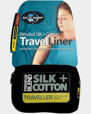 Silk/Cotton Traveller Liner With Pillow Insert