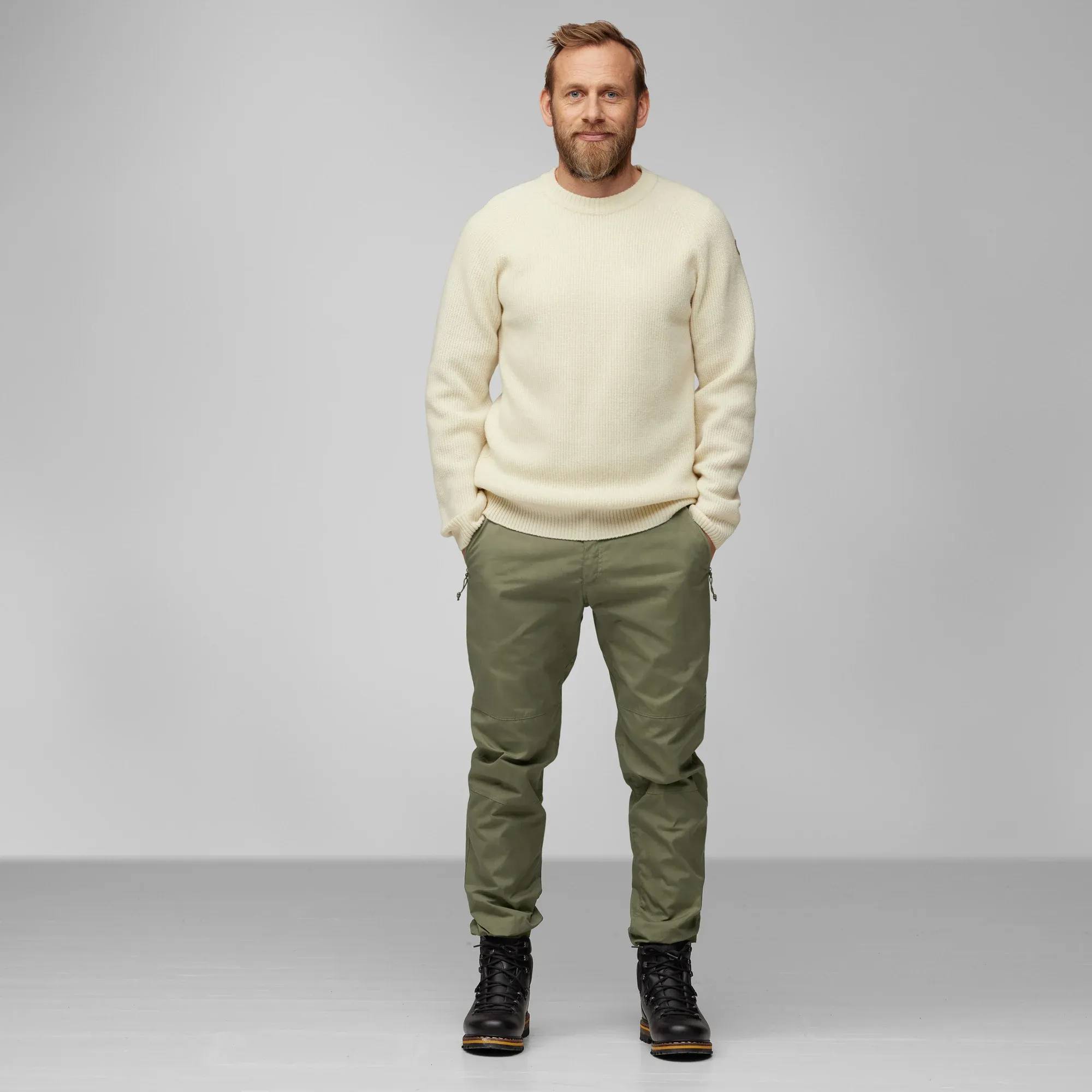 Fjällräven Men's Övik Rib Sweater Chalk 03