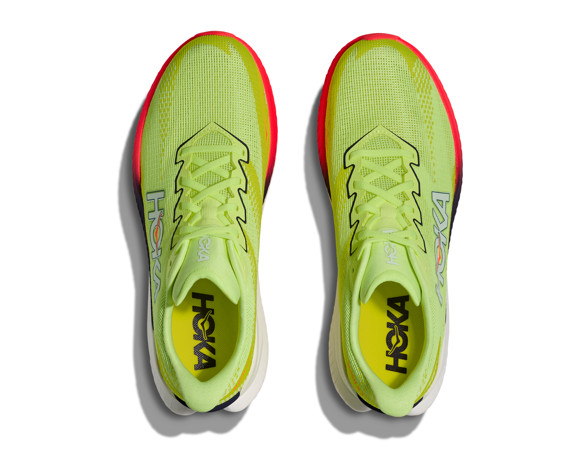 Hoka Men's Mach X 3 Neon Yuzu / Squid Ink 02