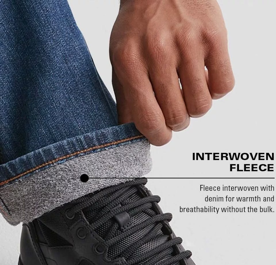 Duer Men's Tech Fleece Relax Taper Dark Indigo 02