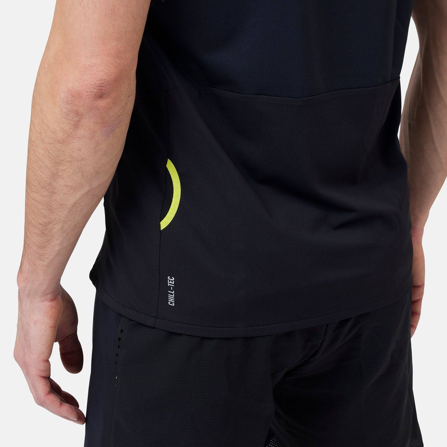 Odlo Axalp Tr Tee 1/2 Zip Musta / Vihreä 05