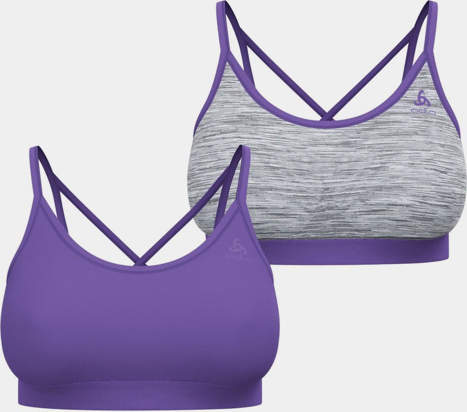 Odlo The Seamless soft-support reversible sports bra Afterparty / Melange grey 01
