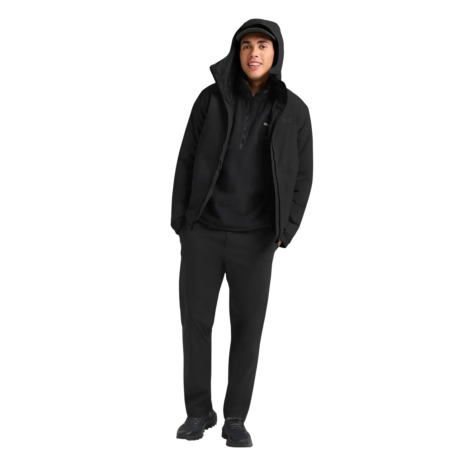 Jack Wolfskin Men's Pamir Jacket - Miesten kevyttoppatakki Musta 07