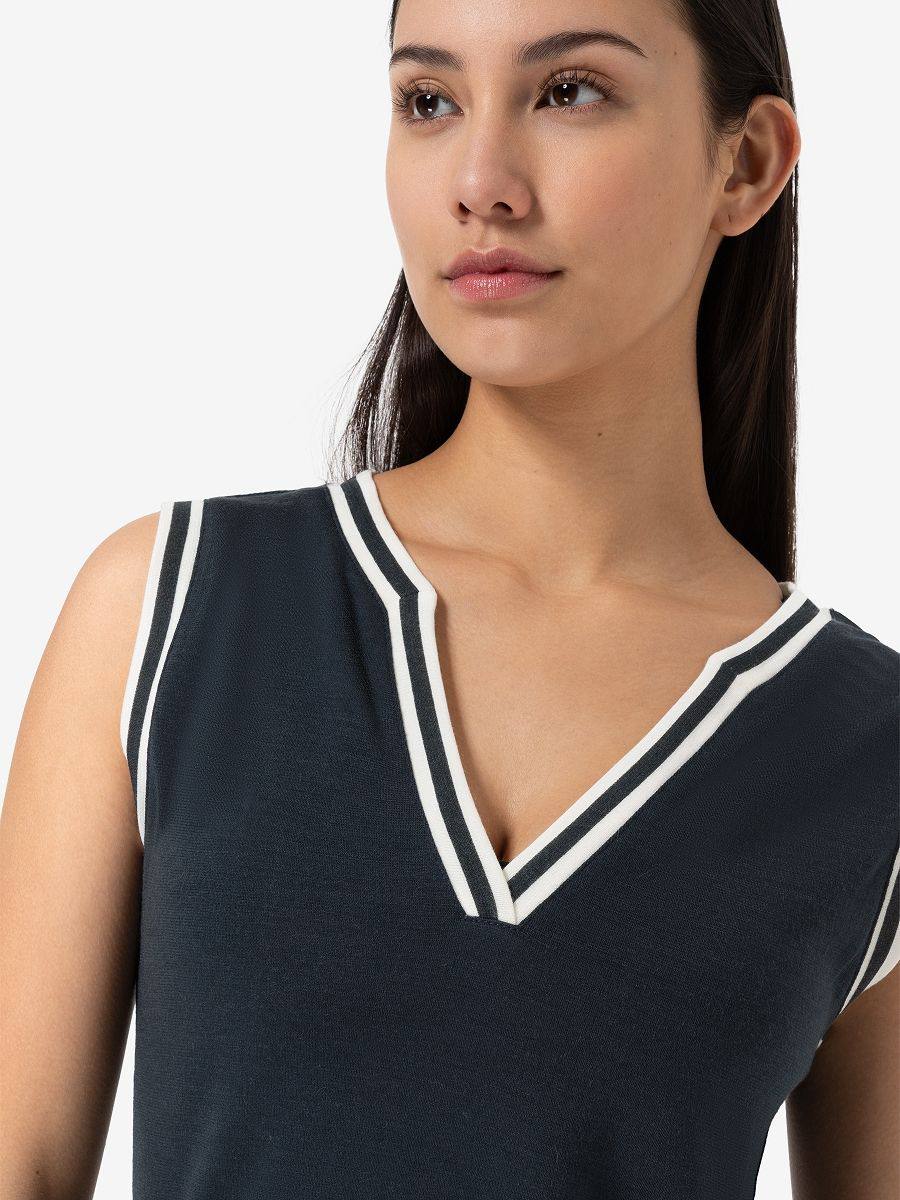 Supernatural Women's Ory Bio Dress Blueberry/Valkoinen 03