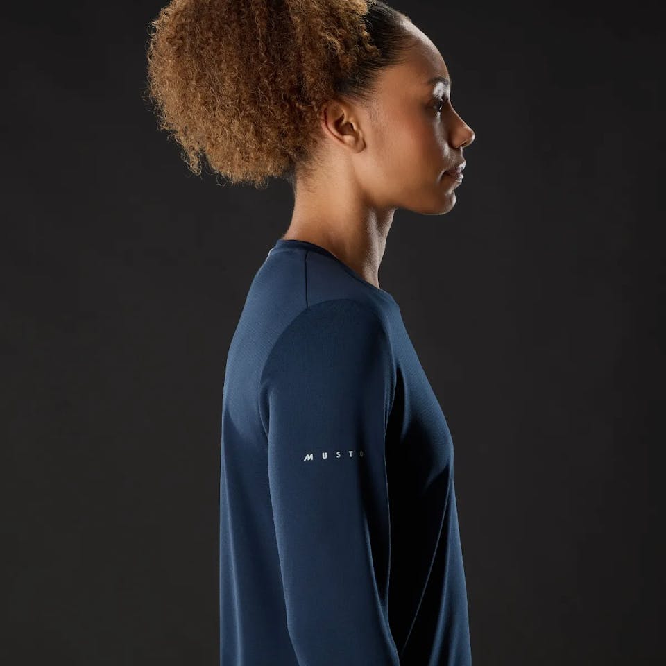 Musto Women's Evo Crew Sunblock Long Sleeve Navy 05