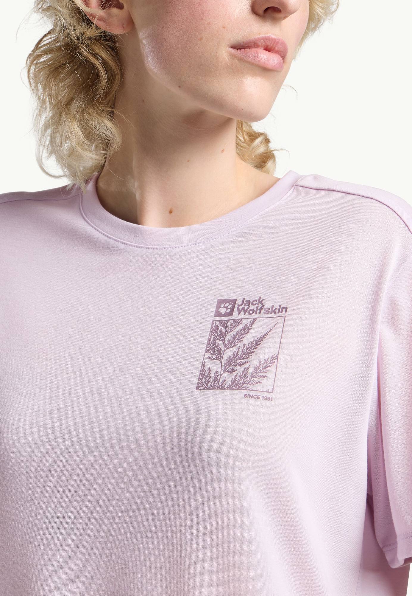 Jack Wolfskin Women's Vonnan Graphic Tee Pale Lavender 04