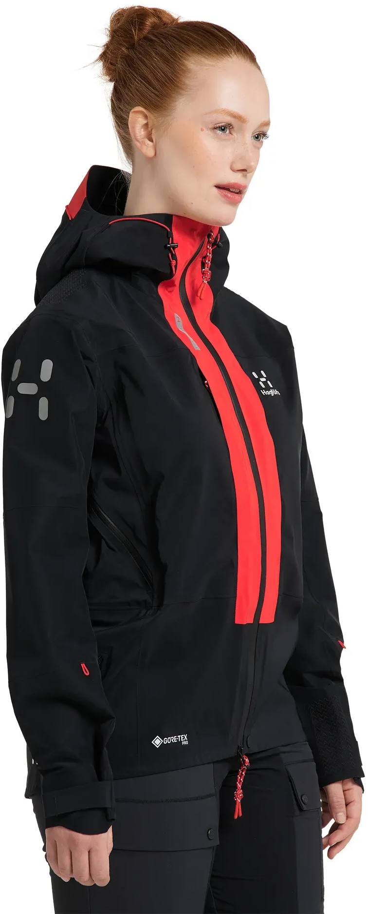 Haglöfs Women's L.I.M ZT MTN GTX Pro Jacket Musta / Punainen 04