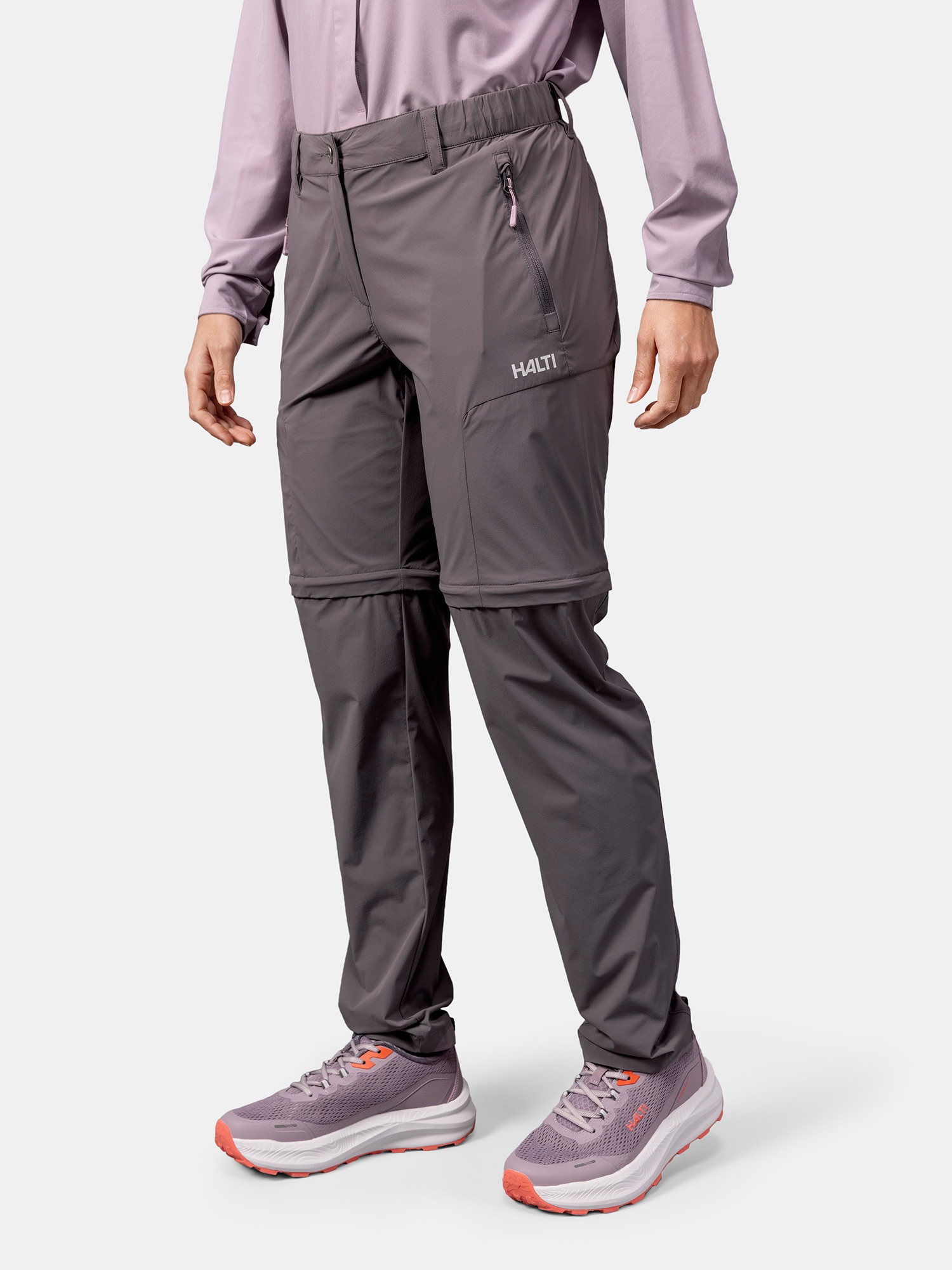 Halti Women's Pallas Cool Stretch Zipoff Pant Lila 05