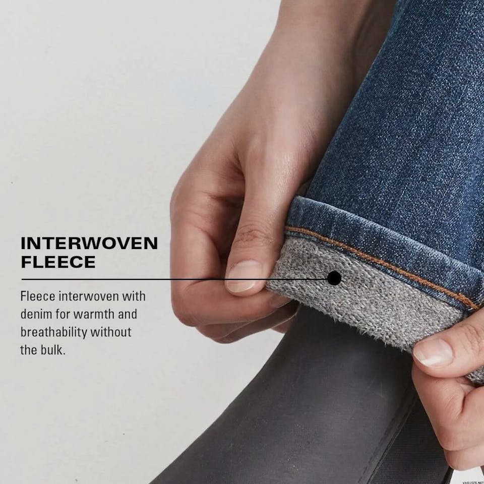 Duer Women's Tech Fleece High Rise Straight Dark Indigo 02