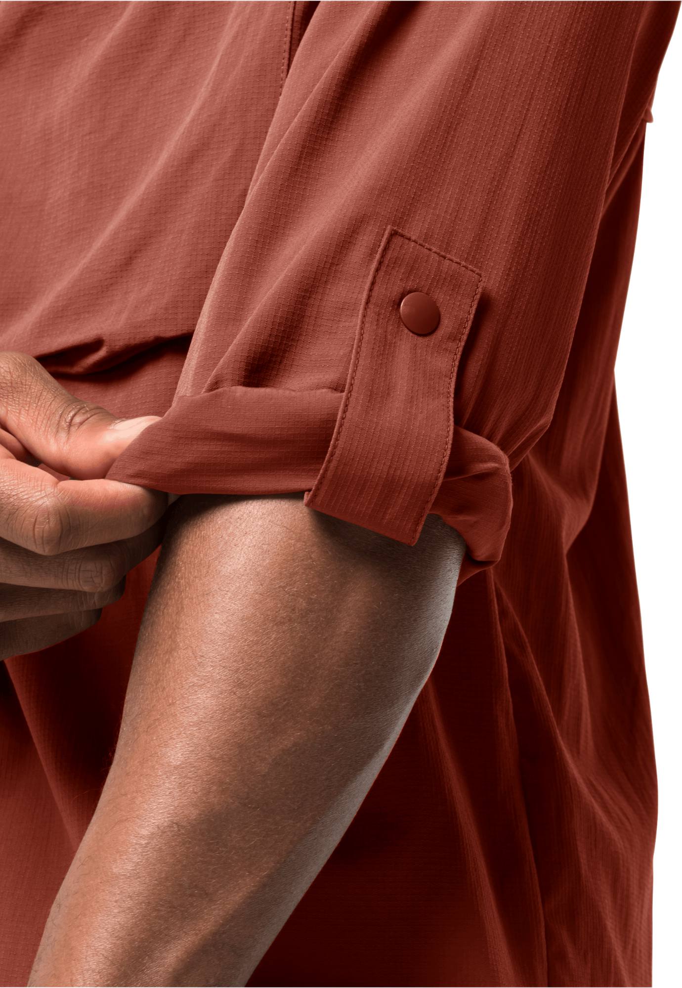 Jack Wolfskin Men's Atacama LS Shirt Tummanpunainen 04