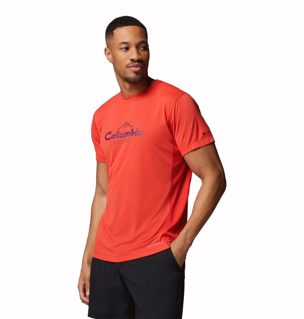 Columbia Men's Zero Rules Light Graph Tee Super Sonic, Zing 02
