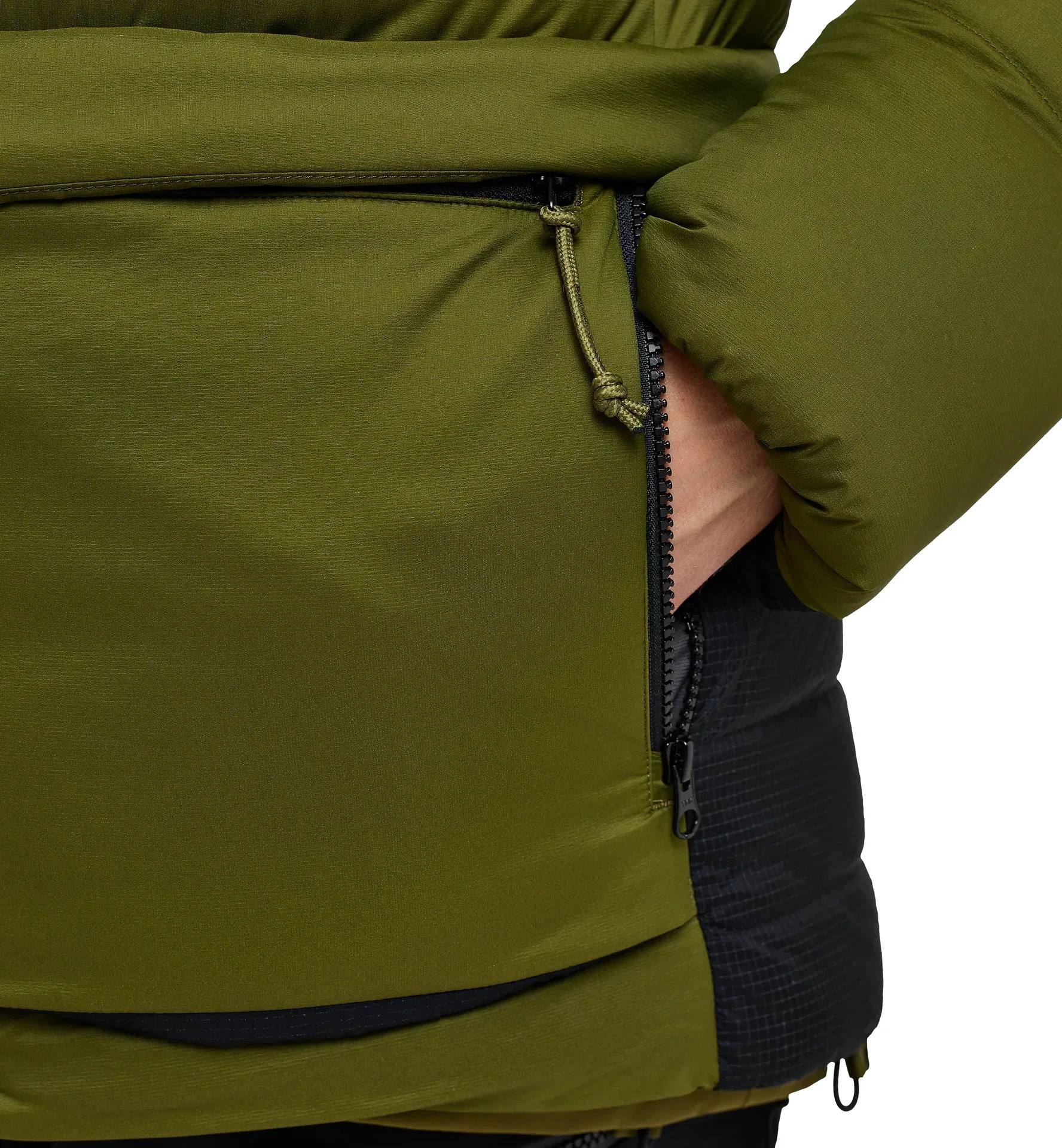 Haglöfs Women's Riksgräns Down 850 Hood Olive Green/True Black 12