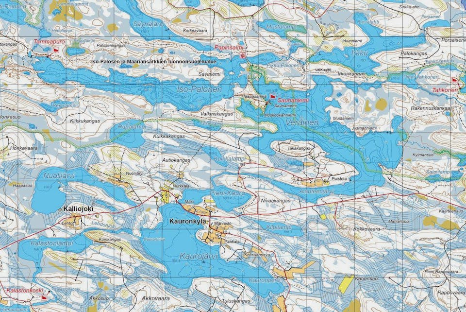 Karttakeskus Kuhmo Lentiira Jonkeri  02