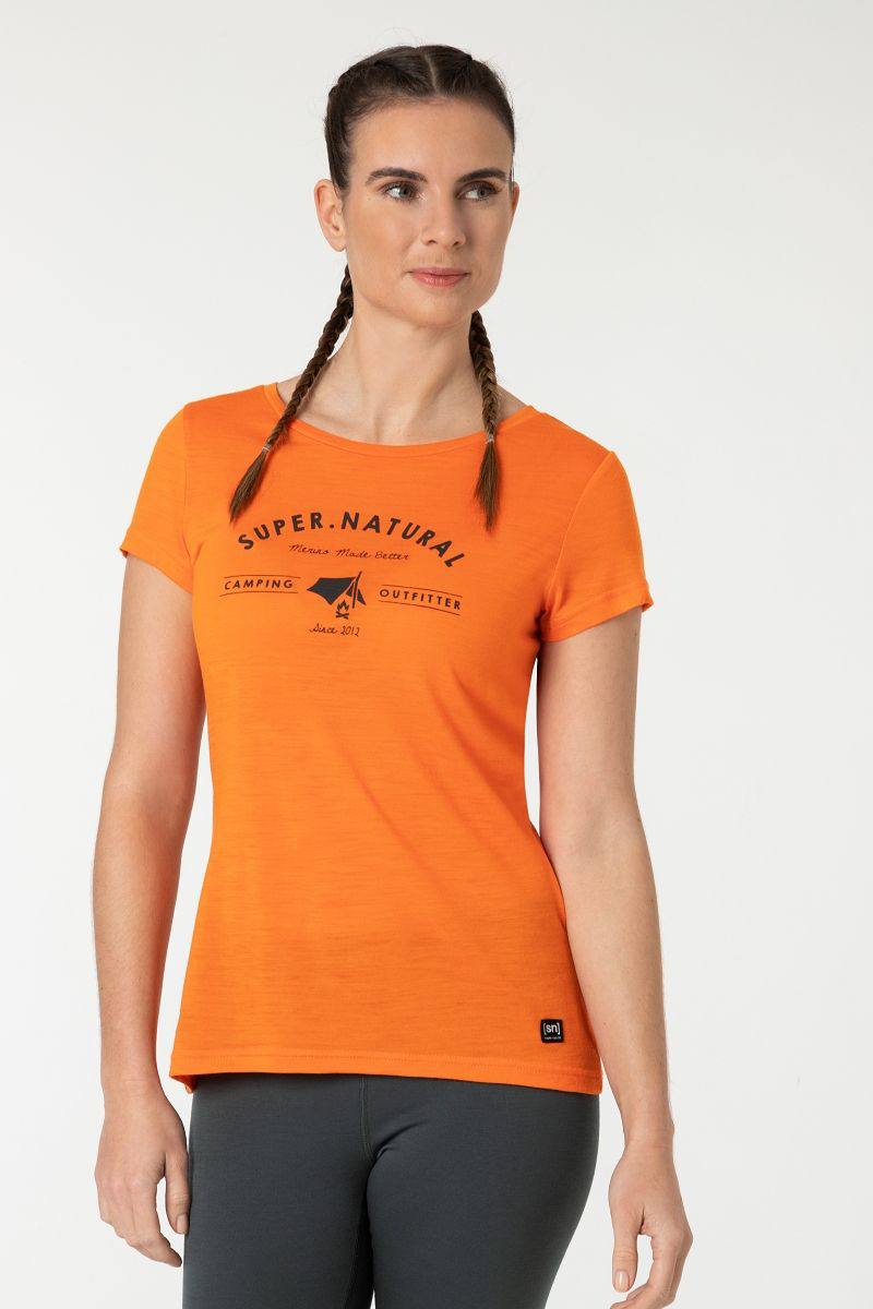 Supernatural Camping W Tee Oranssi 03