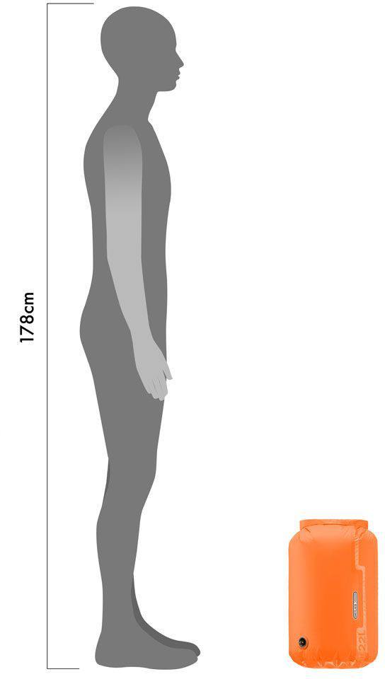 Ortlieb K2203 -kuivapussi 22 L venttiilillä Oranssi 05